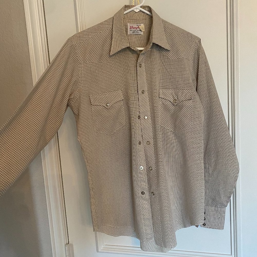 Vintage Wrangler Pearl Snap Long Sleeve Shirt